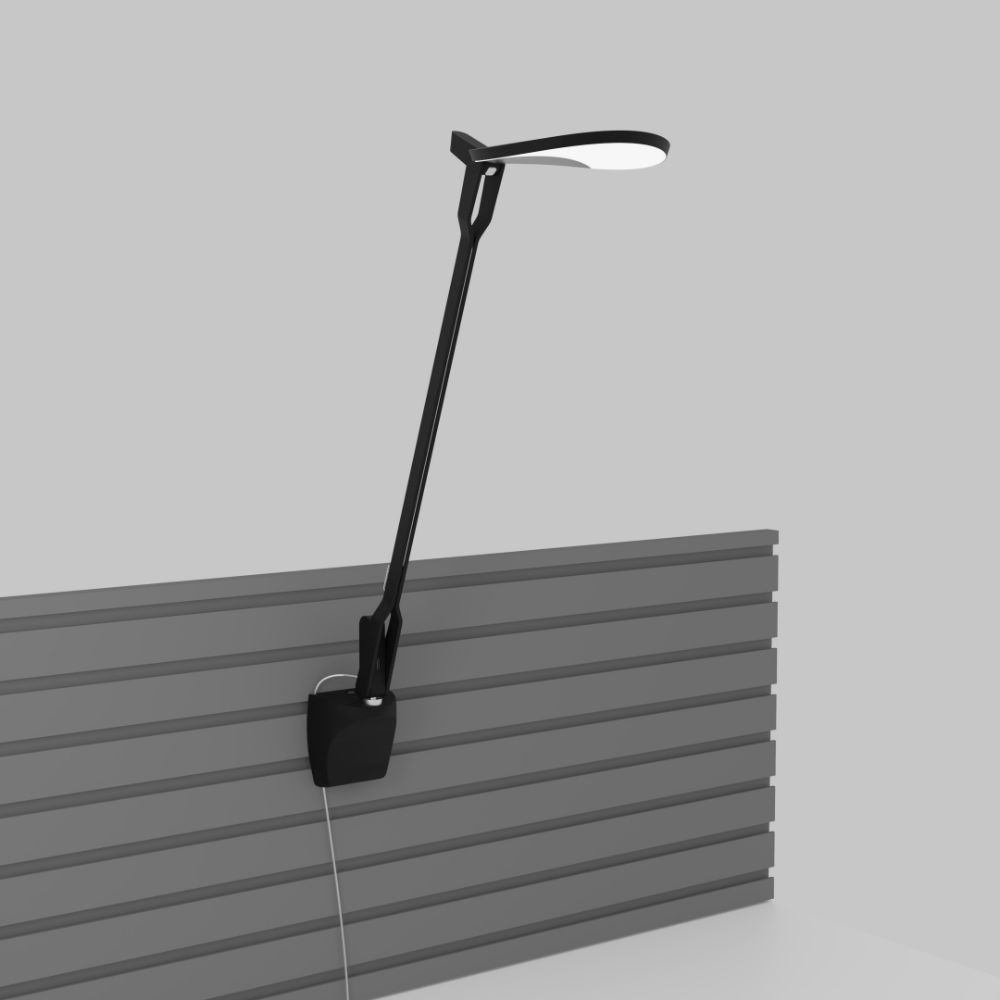 Koncept Lighting SPY-MTB-PRA-SLT Splitty Pro Gen 2 Desk Lamp with slatwall mount, Matte Black